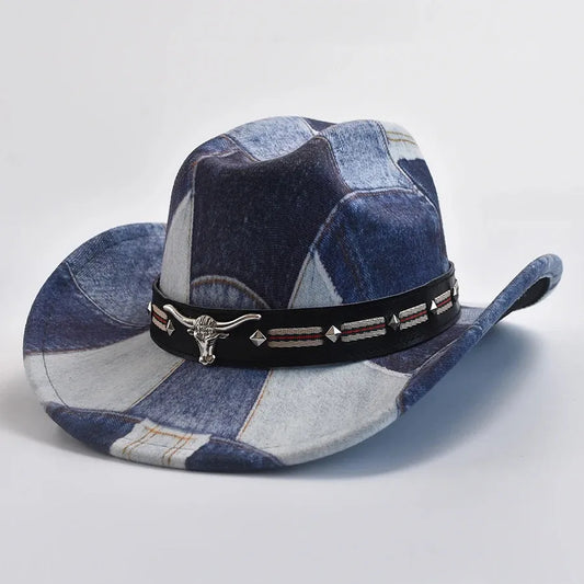Chapeau Cowboy Patchwork Denim by Western Cowboy
