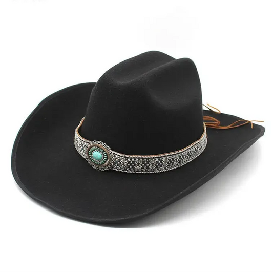 Chapeau Cowboy Noir Élégant by Western Cowboy